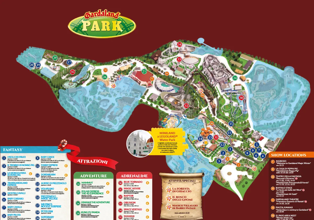 Map of Gardaland | Gardaland Resort